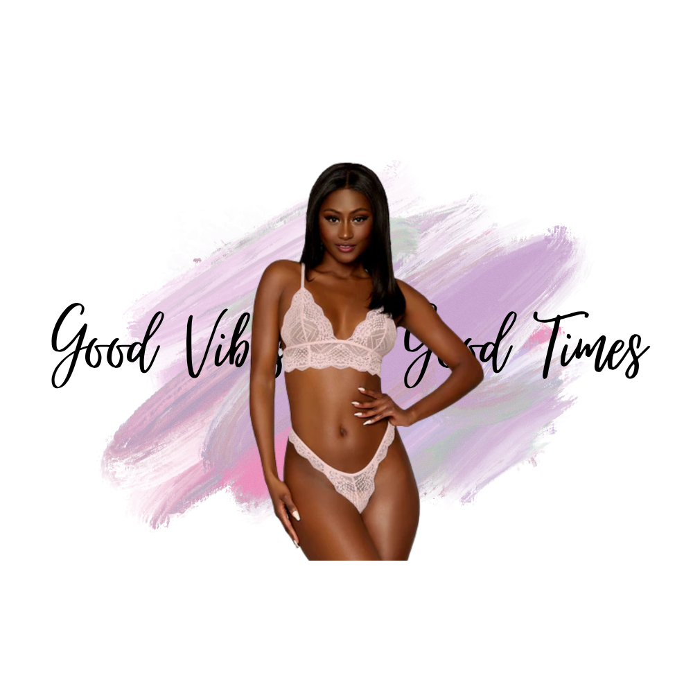 Lace Bralette With G-String