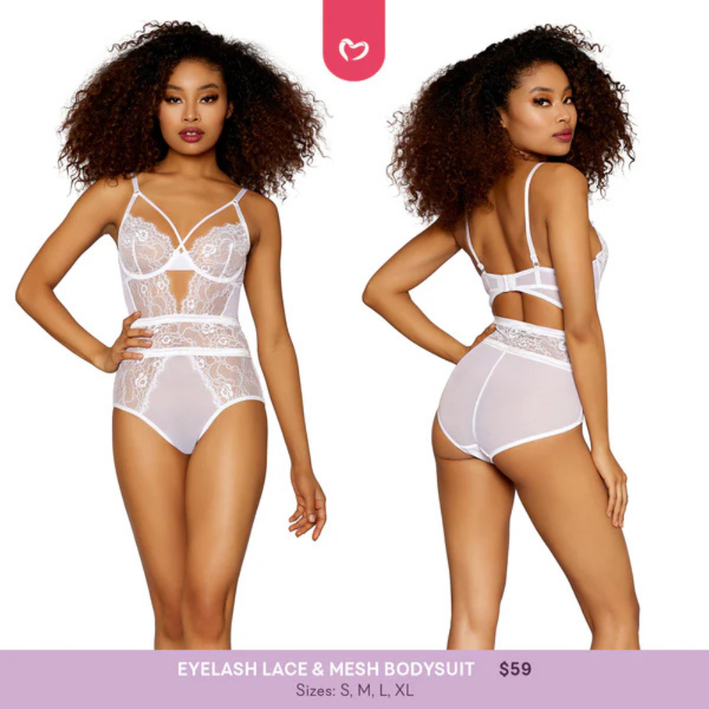 Eyelash Lace & Mesh Bodysuit