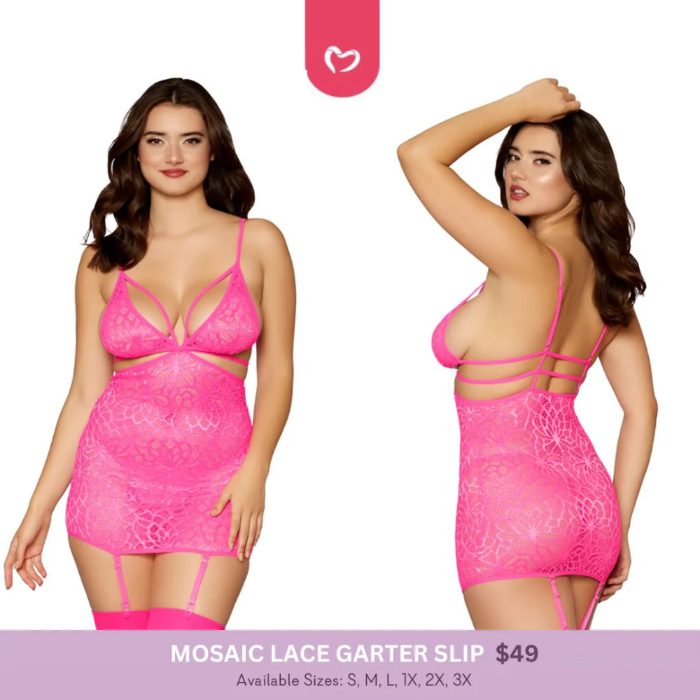 Mosaic Lace Garter Slip