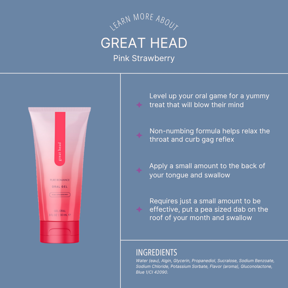 Great Head Oral Gel - Pink Strawberry