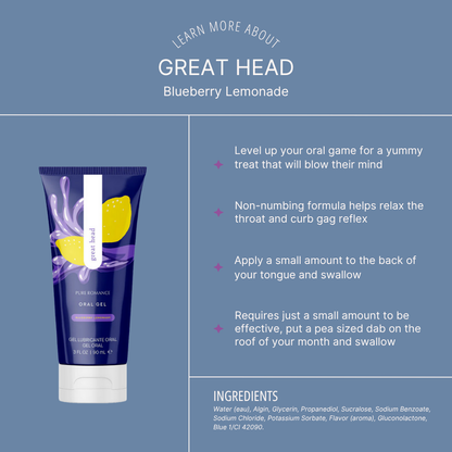 Great Head Oral Gel - Blueberry Lemonade
