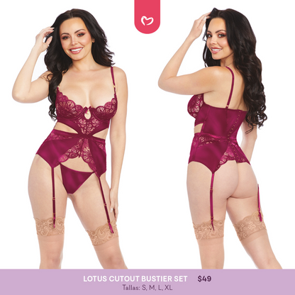 Lotus Cutout Bustier Set