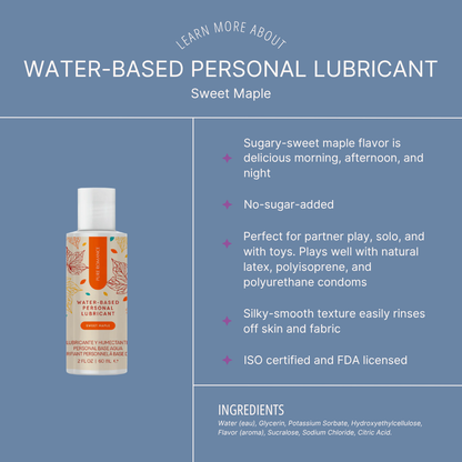 Water Based Lubricant - Sweet Maple